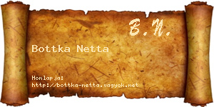 Bottka Netta névjegykártya